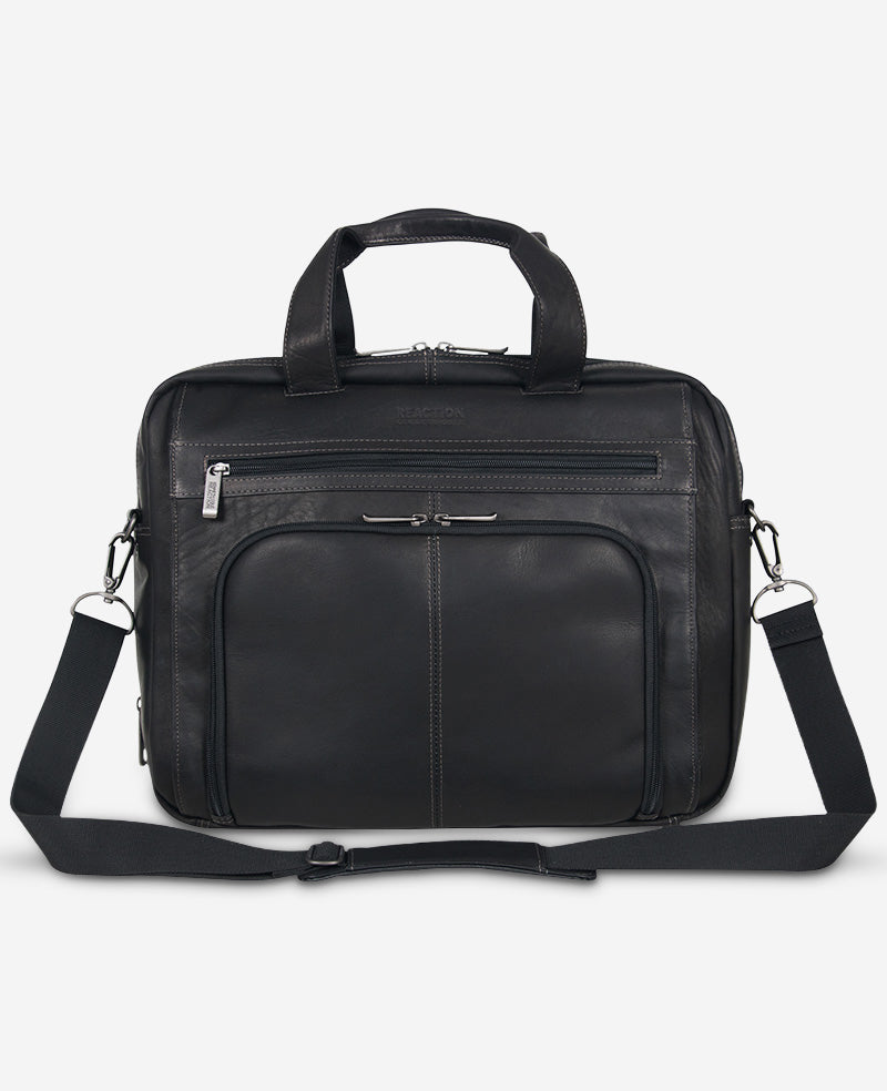 Colombian Leather Top Zip Messenger Bag