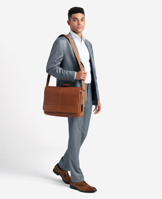 Colombian Leather Crossbody Messenger Bag