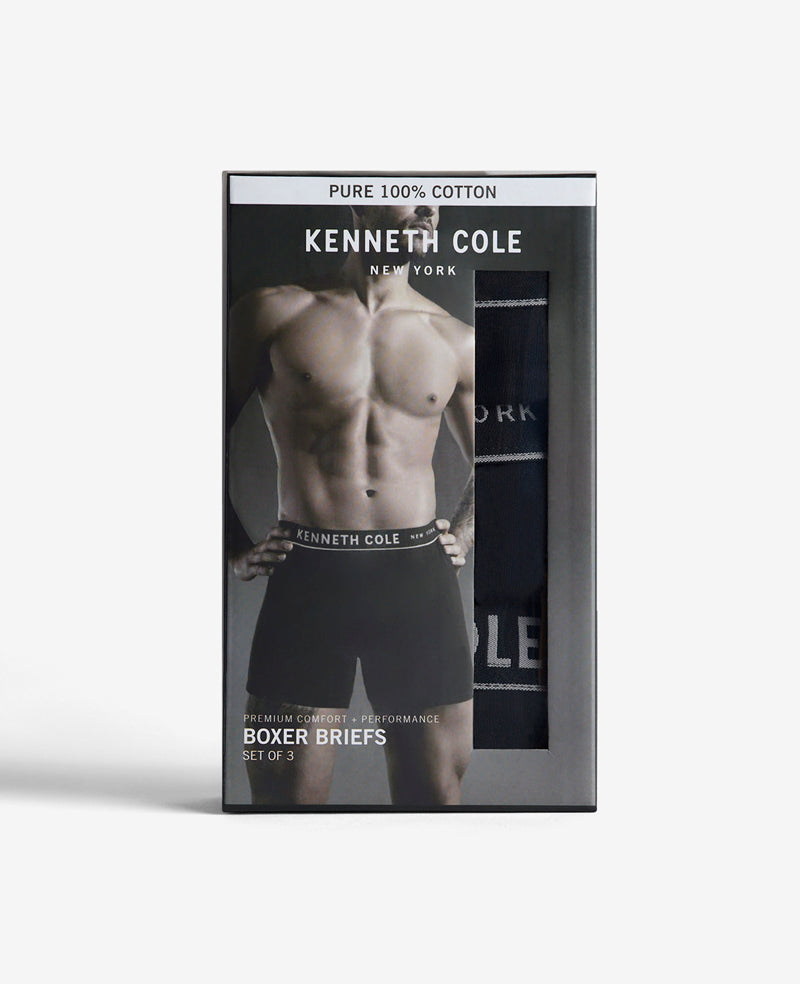 100% Cotton Boxer Brief 3-Pack