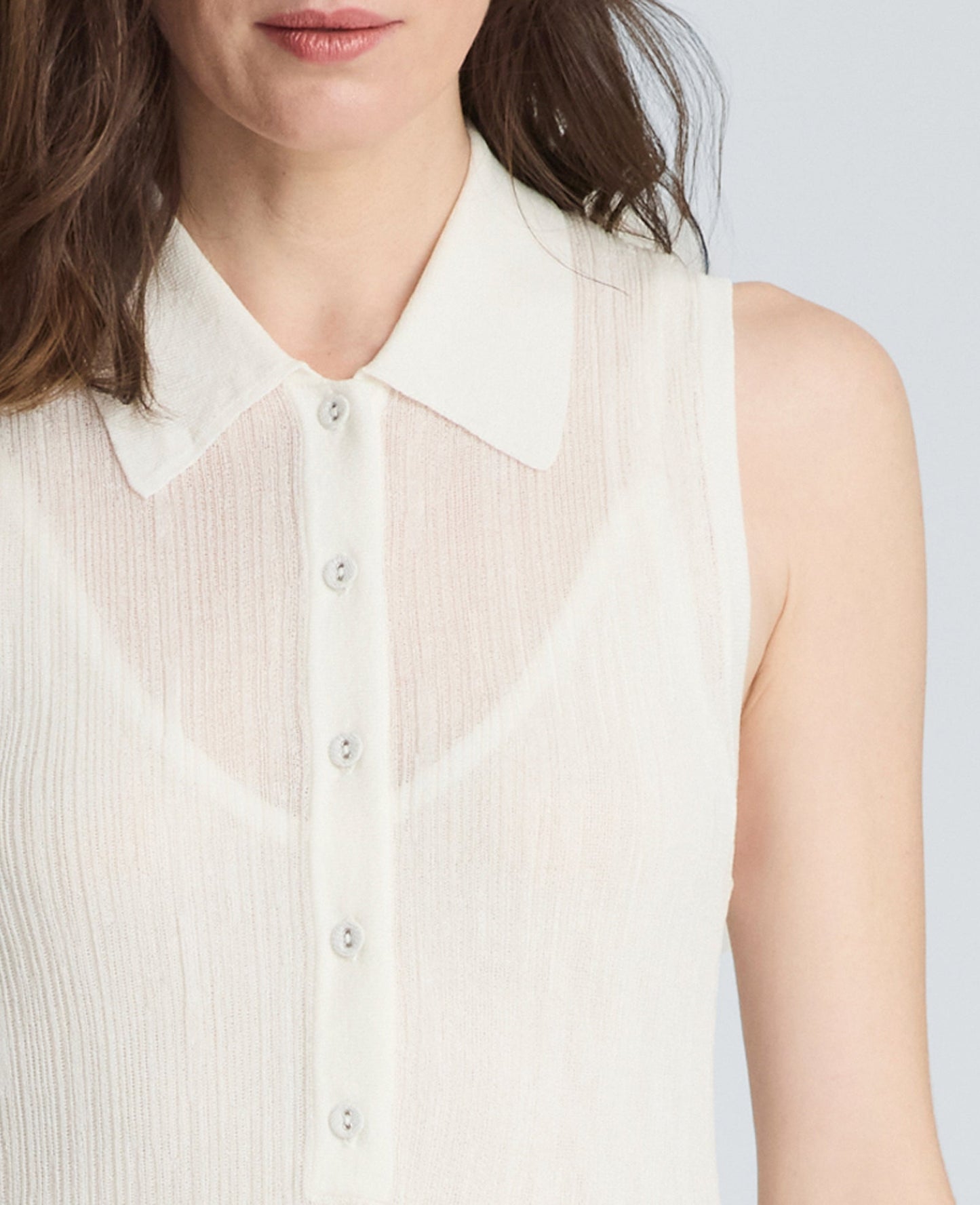 Varigated Polo Cap Sleeve Sweater Dress