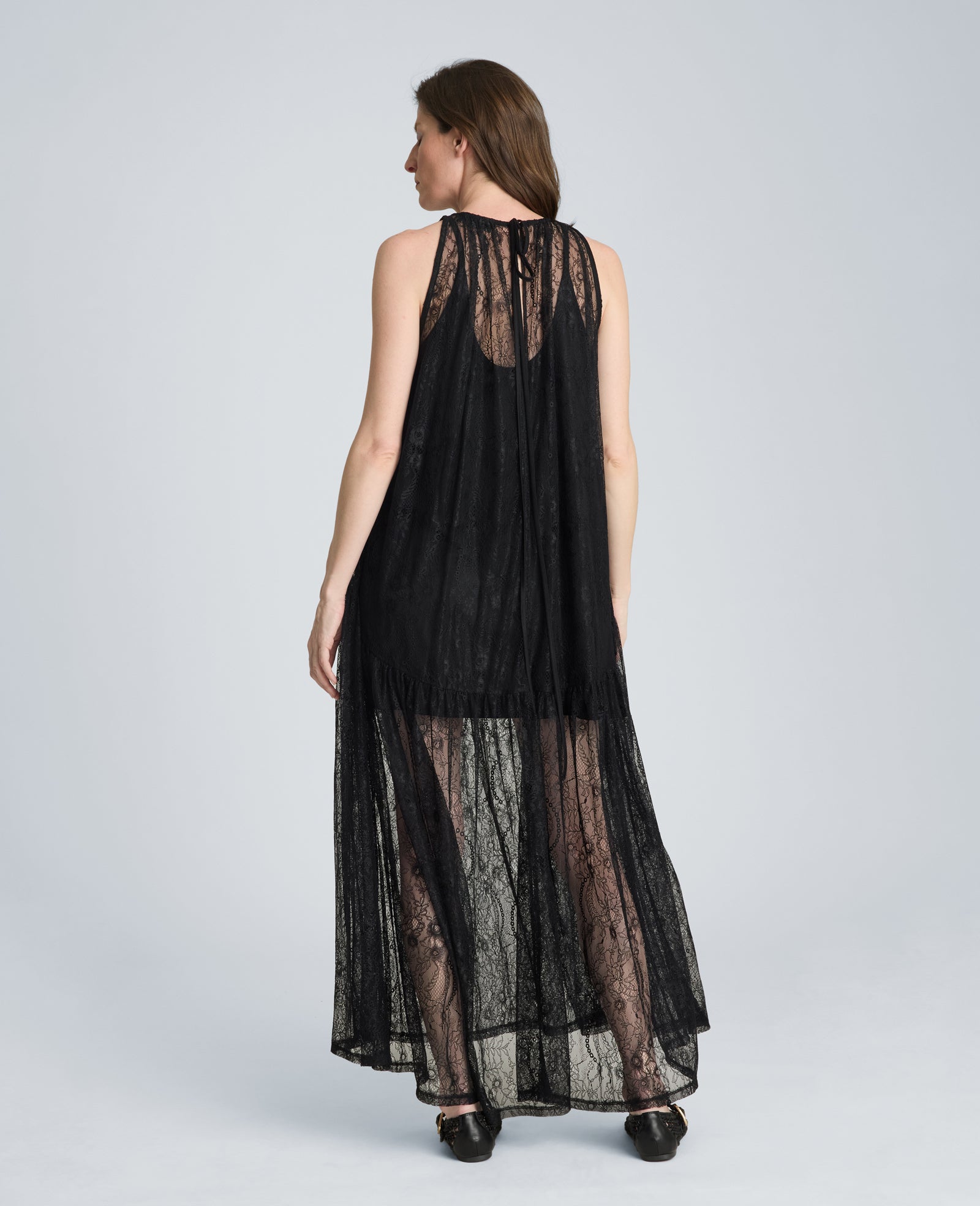 Gathered Halter Maxi Dress