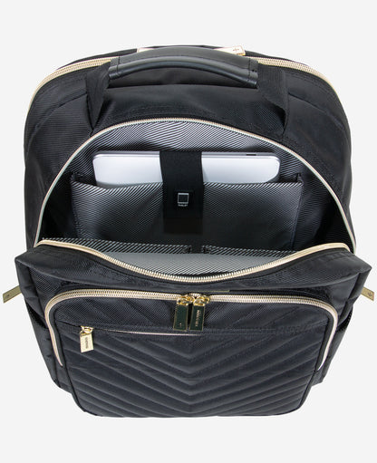 Chelsea 15.6-Inch Chevron Quilted Computer Backpack