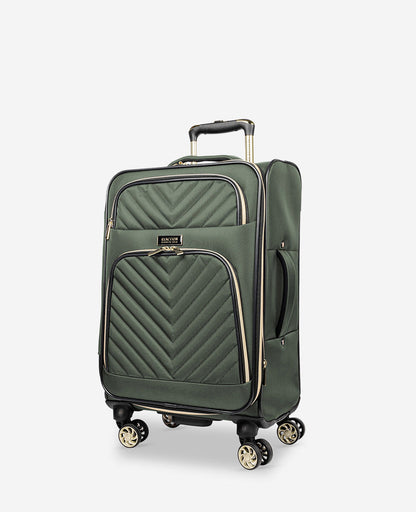 Chelsea Chevron Quilted Expandable Suitcase