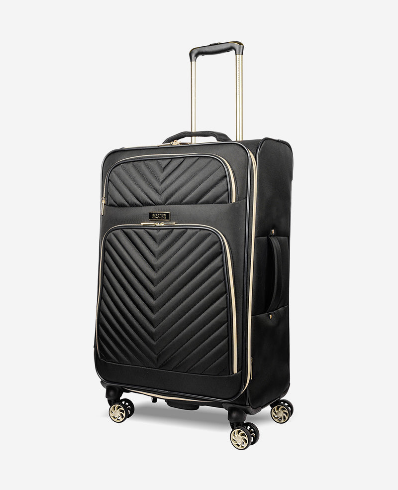 Chelsea Chevron Quilted Expandable Suitcase