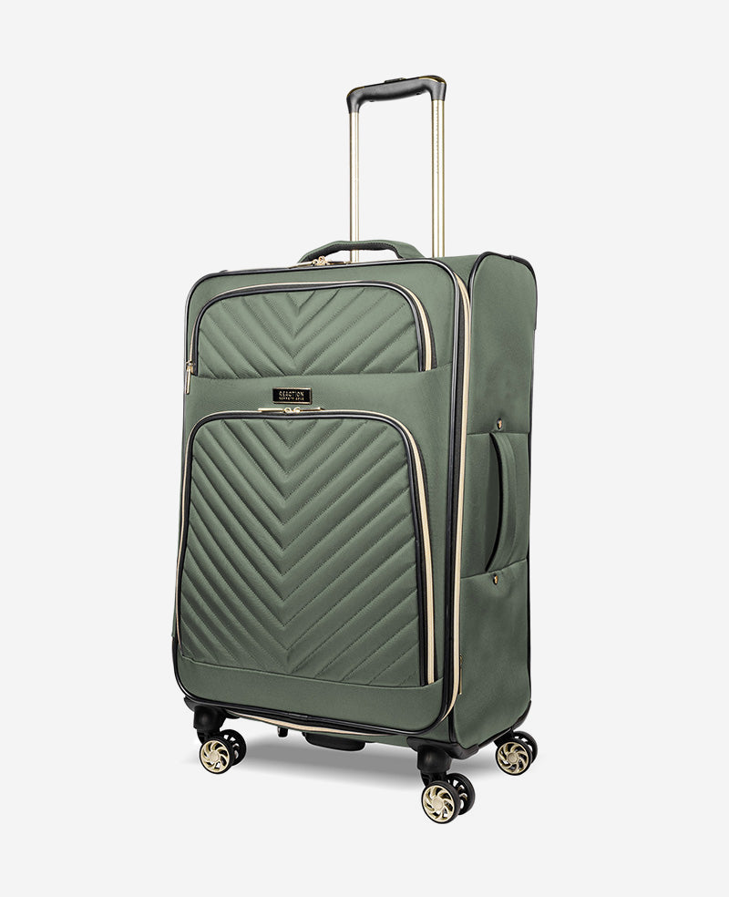 Chelsea Chevron Quilted Expandable Suitcase