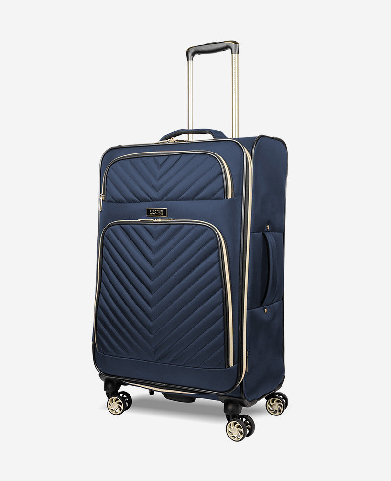 Chelsea Chevron Quilted Expandable Suitcase