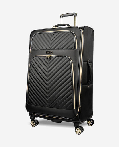 Chelsea Chevron Quilted Expandable Suitcase