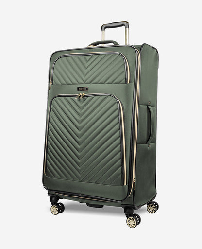 Chelsea Chevron Quilted Expandable Suitcase