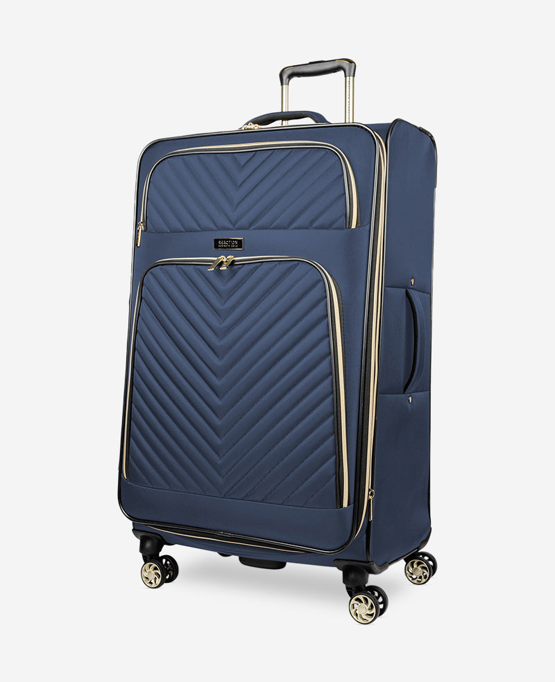 Chelsea Chevron Quilted Expandable Suitcase