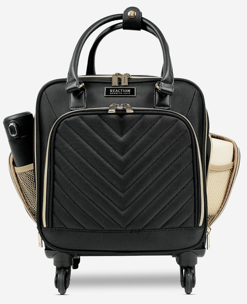 Chelsea Chevron Quilted Expandable Suitcase