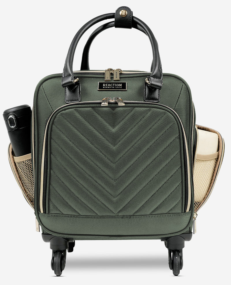 Chelsea Chevron Quilted Expandable Suitcase