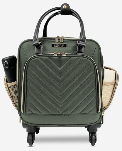 Chelsea Chevron Quilted Expandable Suitcase