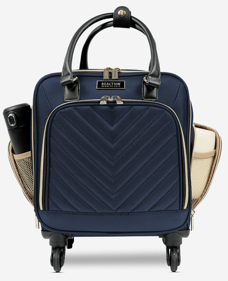 Chelsea Chevron Quilted Expandable Suitcase