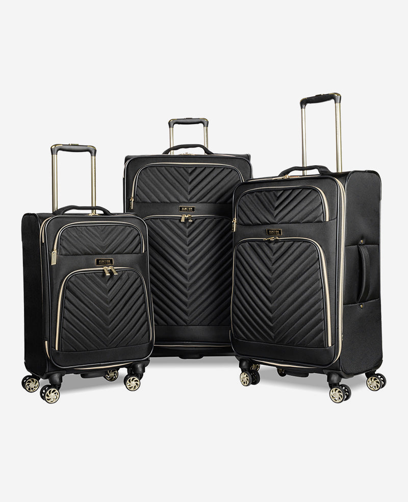Chelsea Chevron Quilted Expandable Suitcase