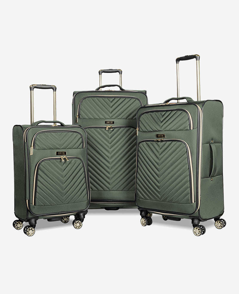 Chelsea Chevron Quilted Expandable Suitcase