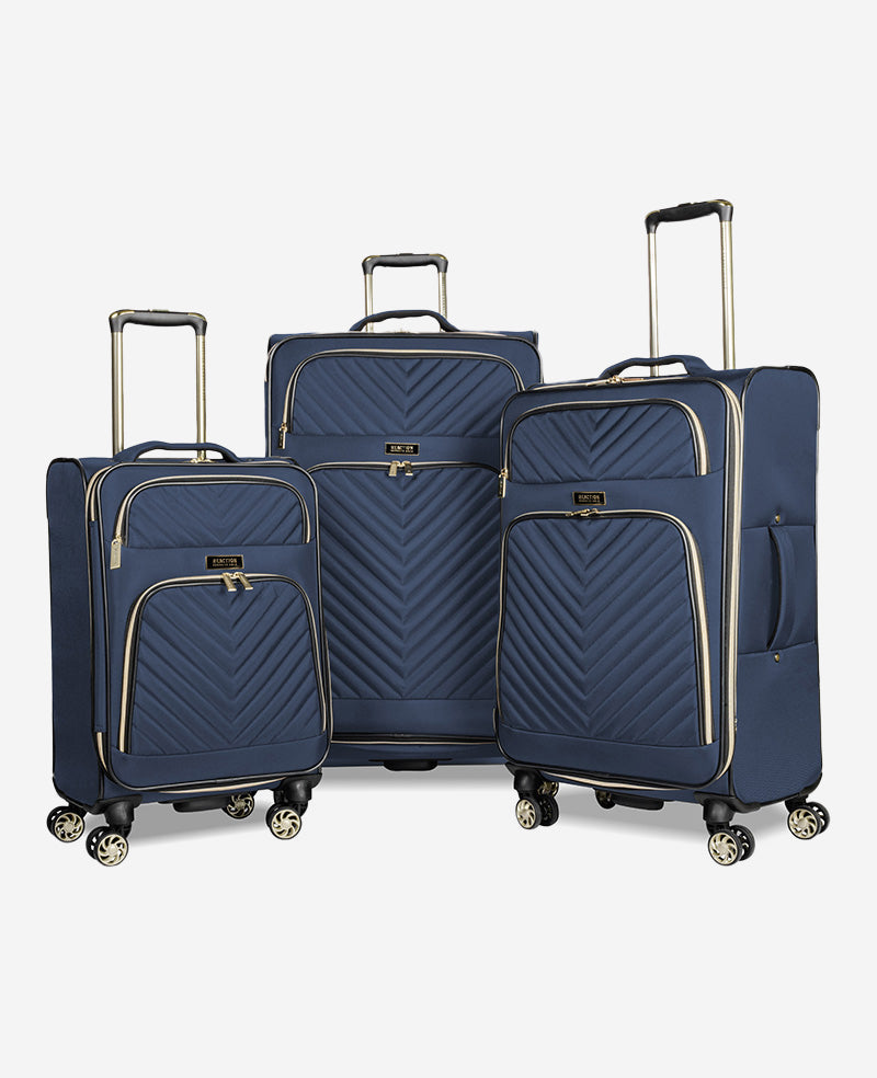 Chelsea Chevron Quilted Expandable Suitcase