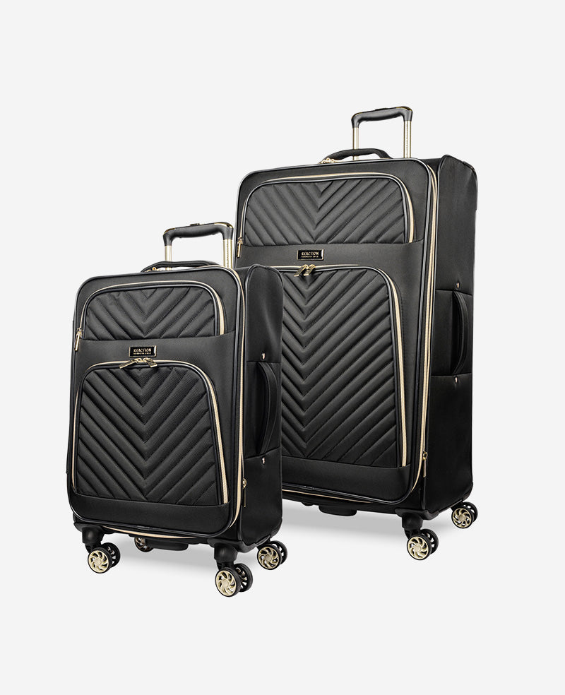 Chelsea Chevron Quilted Expandable Suitcase