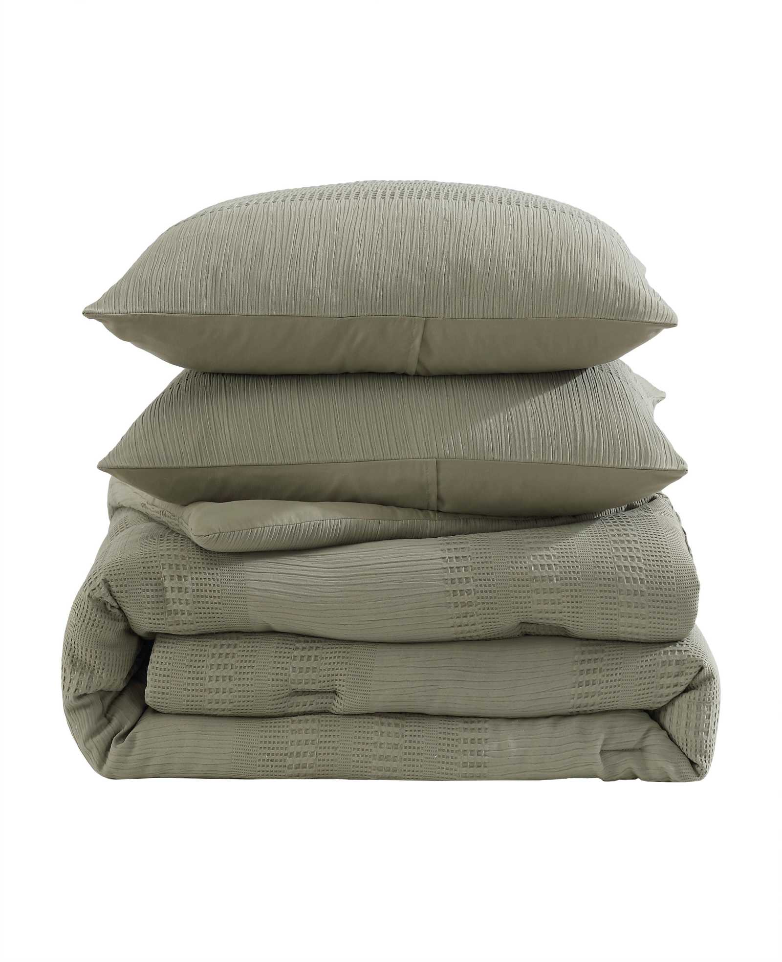 Variegated Waffle Comforter Set