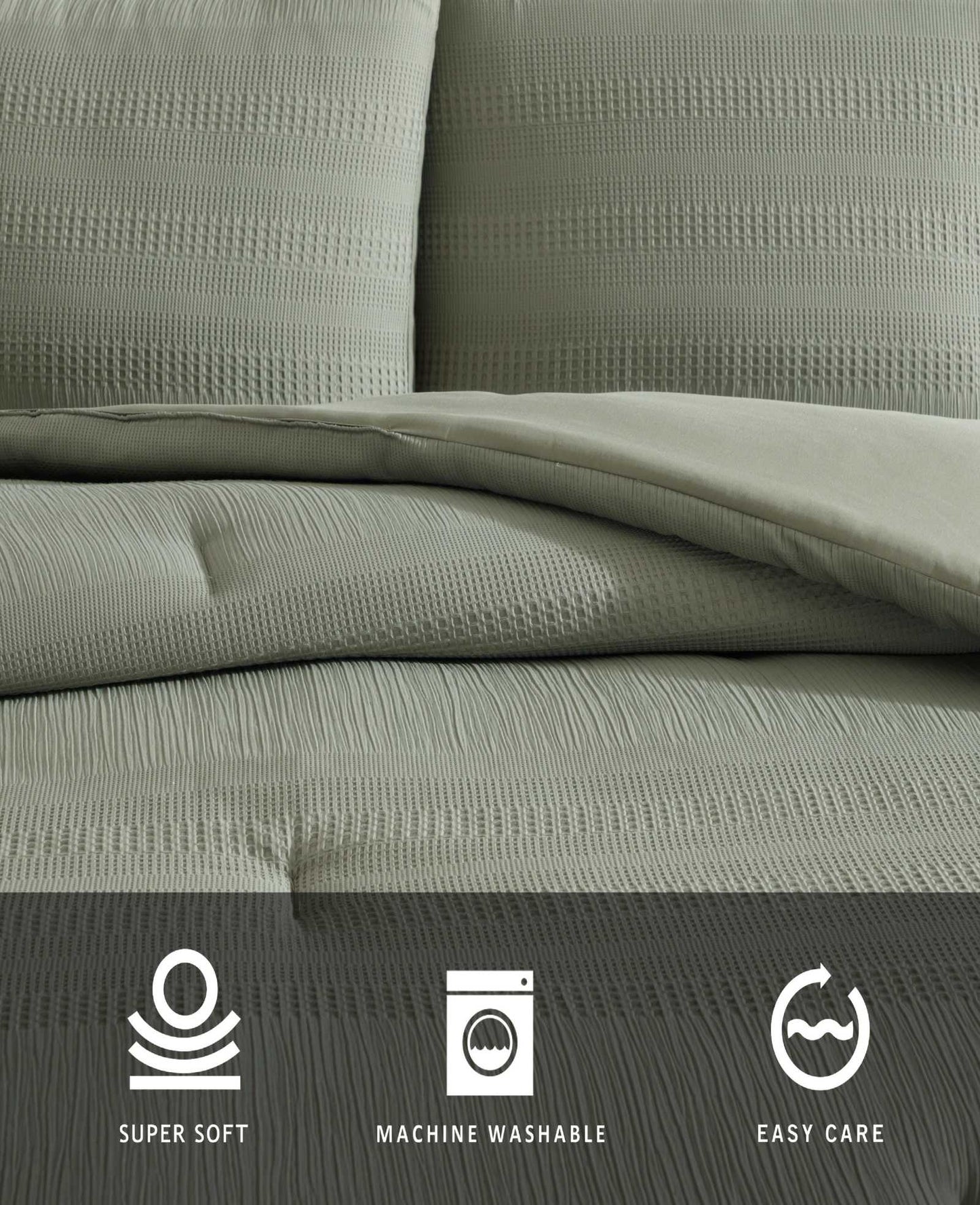 Variegated Waffle Comforter Set