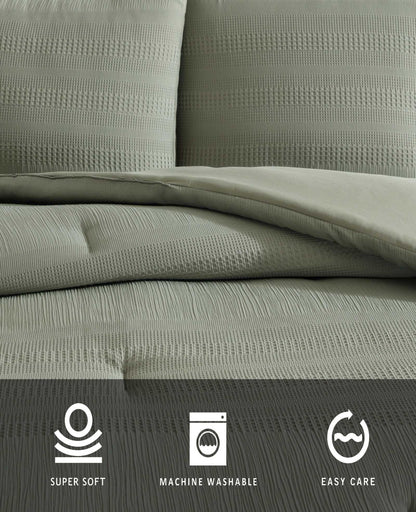 Variegated Waffle Comforter Set