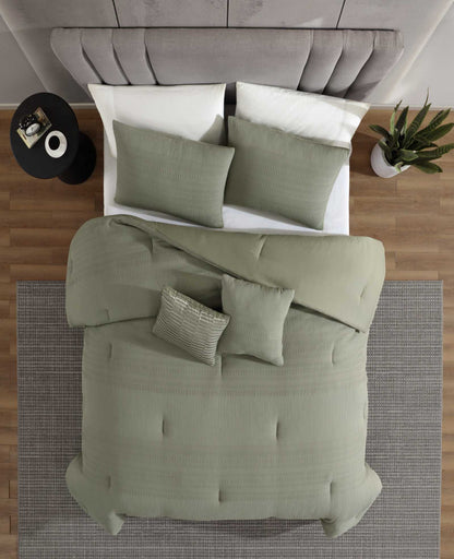 Variegated Waffle Comforter Set