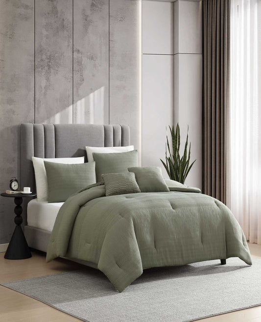 Variegated Waffle Comforter Set