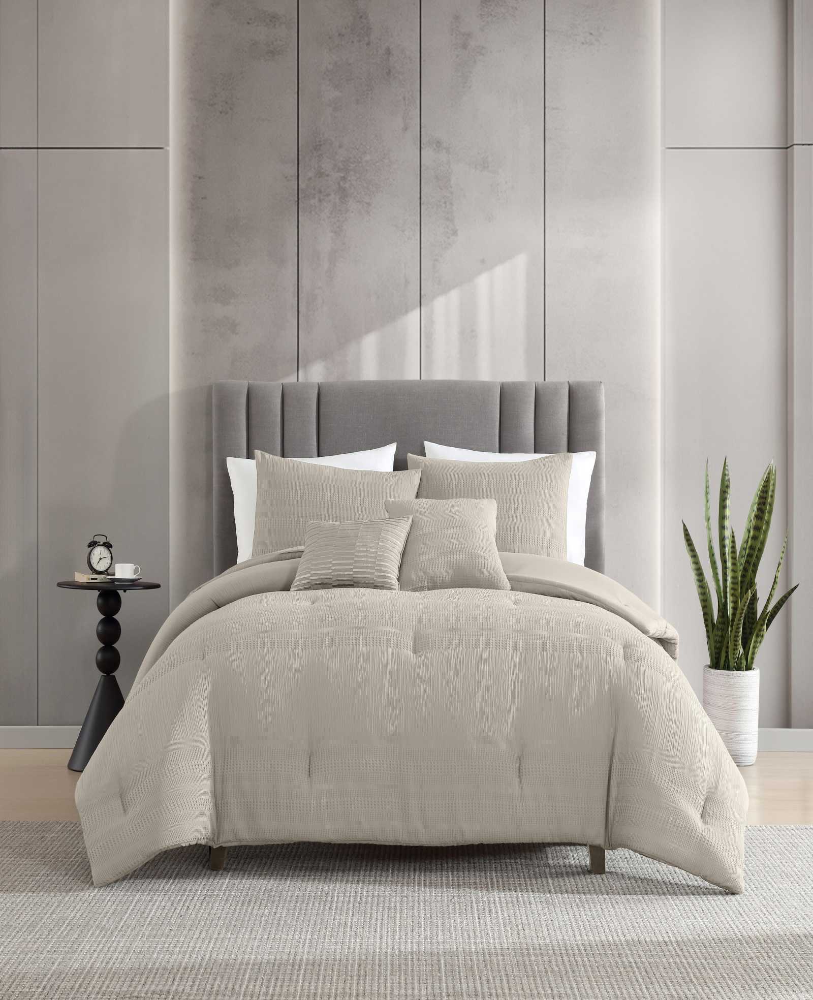 Variegated Waffle Comforter Set