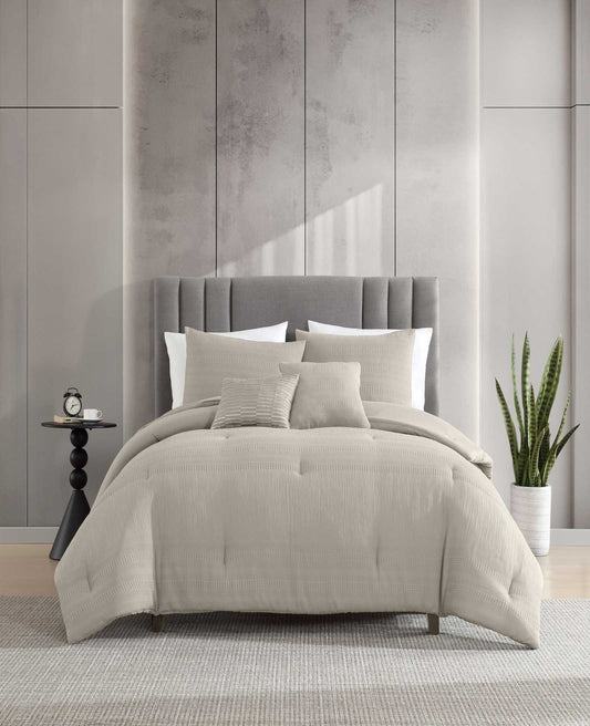 Variegated Waffle Comforter Set