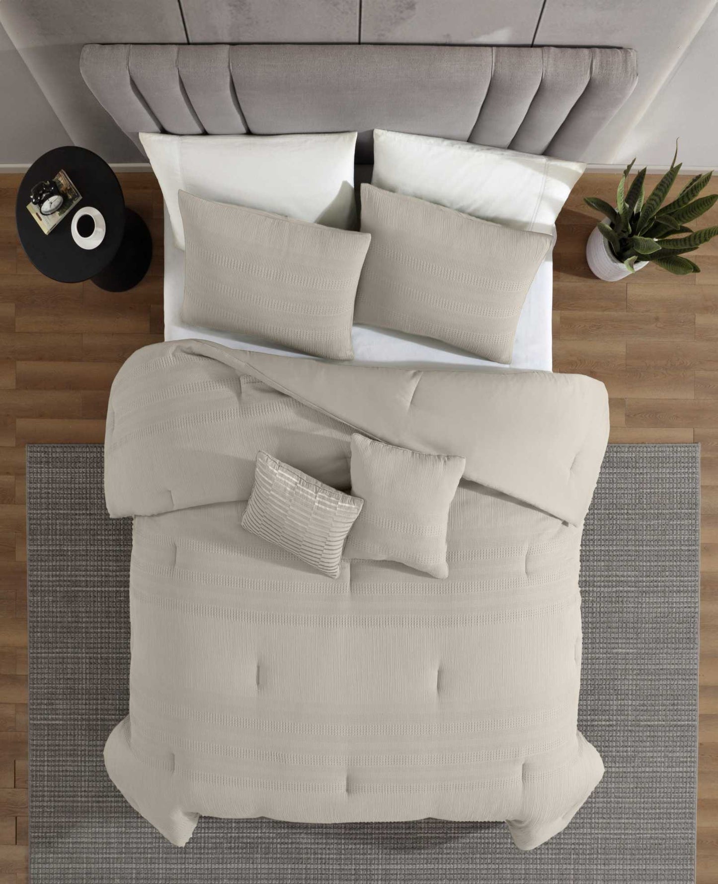Variegated Waffle Comforter Set