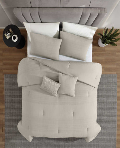 Variegated Waffle Comforter Set