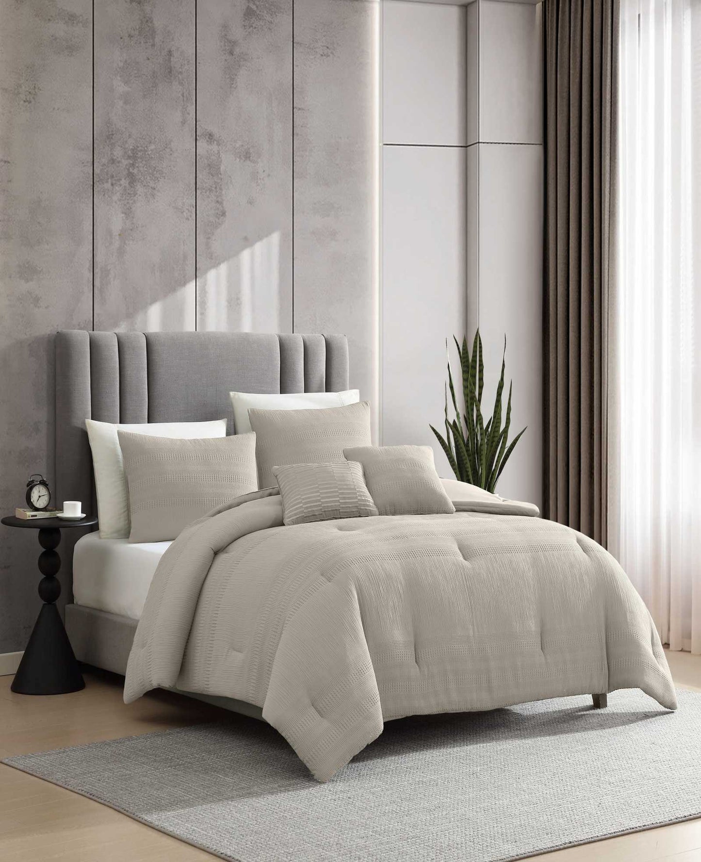 Variegated Waffle Comforter Set