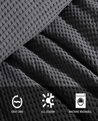 Solid Waffle Duvet Set