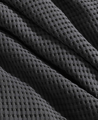 Solid Waffle Duvet Set