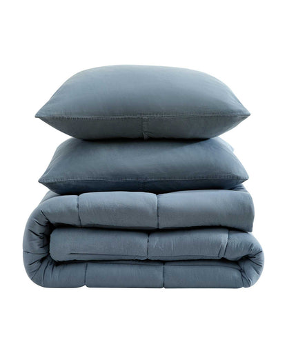 Stonewashed Solid Comforter Set