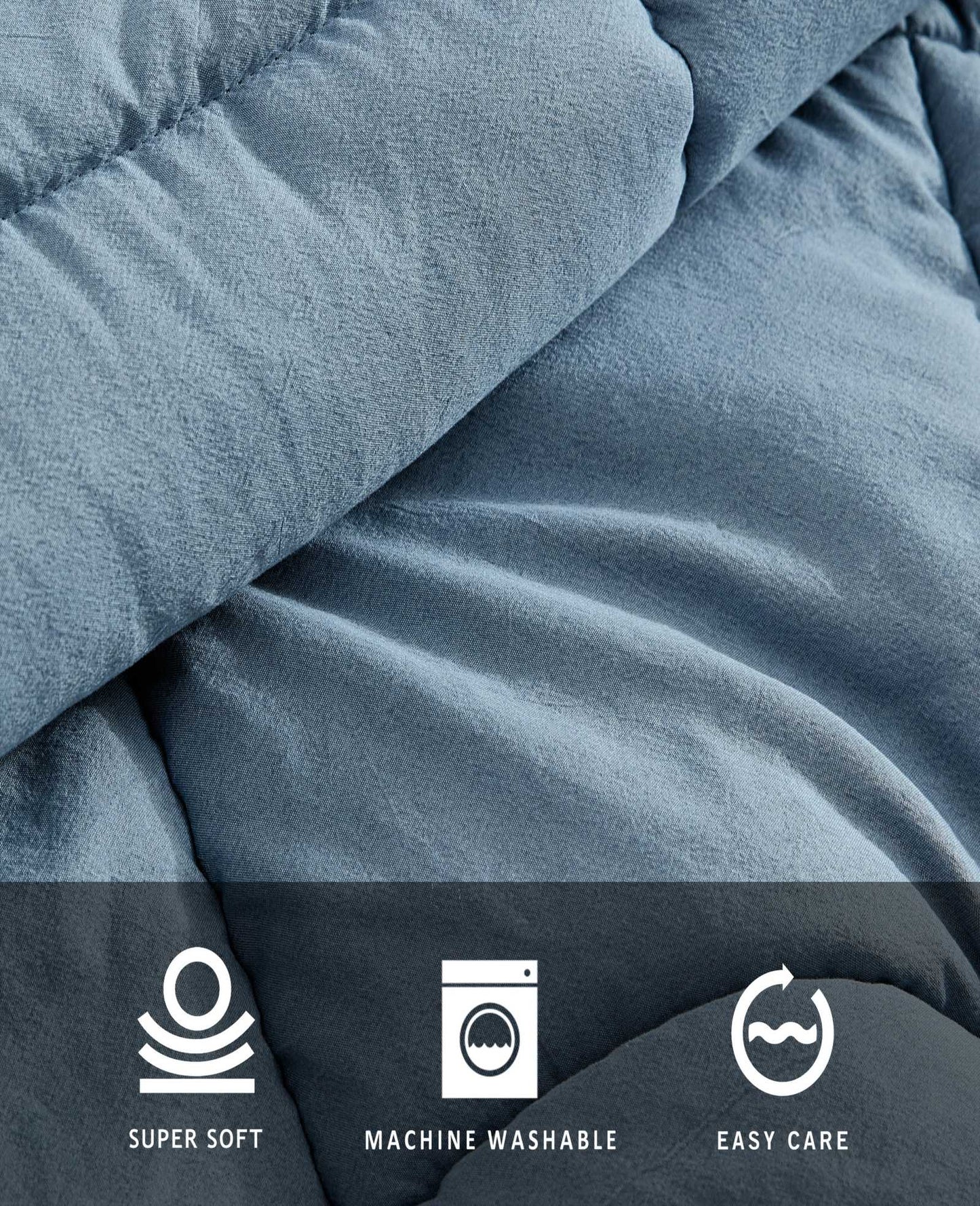 Stonewashed Solid Comforter Set