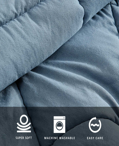 Stonewashed Solid Comforter Set