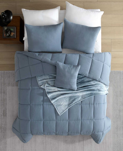 Stonewashed Solid Comforter Set