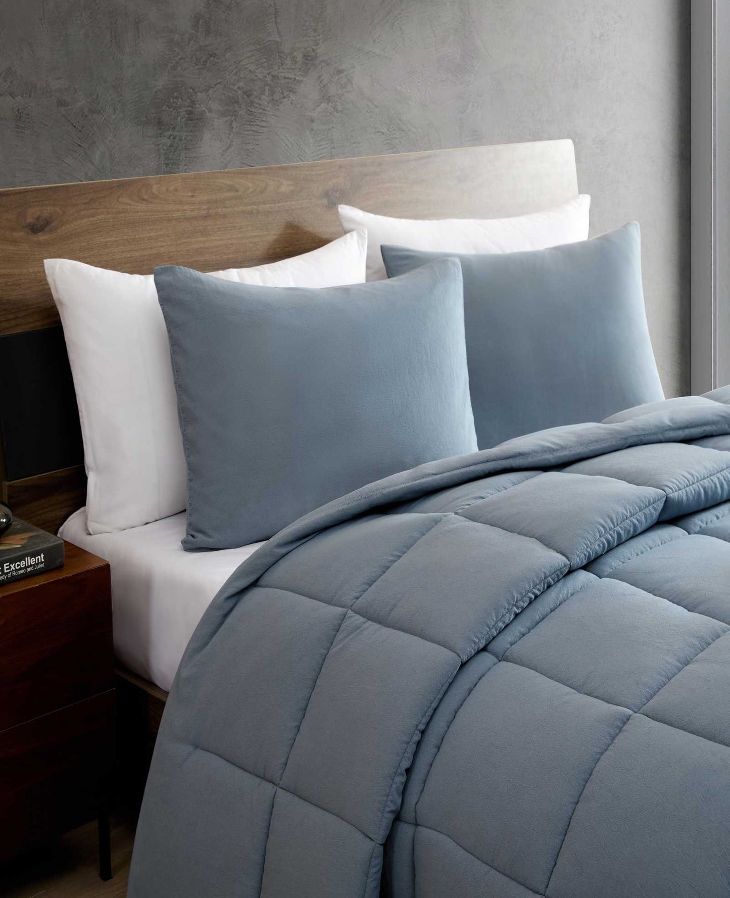Stonewashed Solid Comforter Set