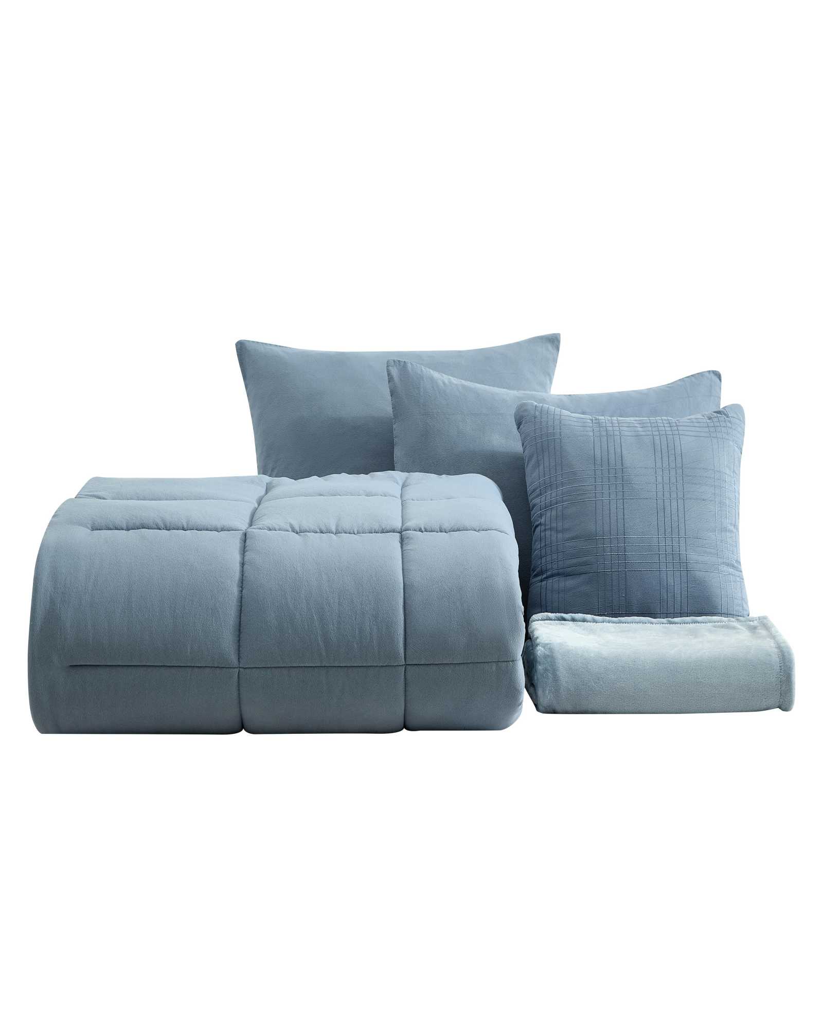 Stonewashed Solid Comforter Set