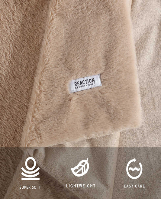 Faux Fur Solid Throw Blanket