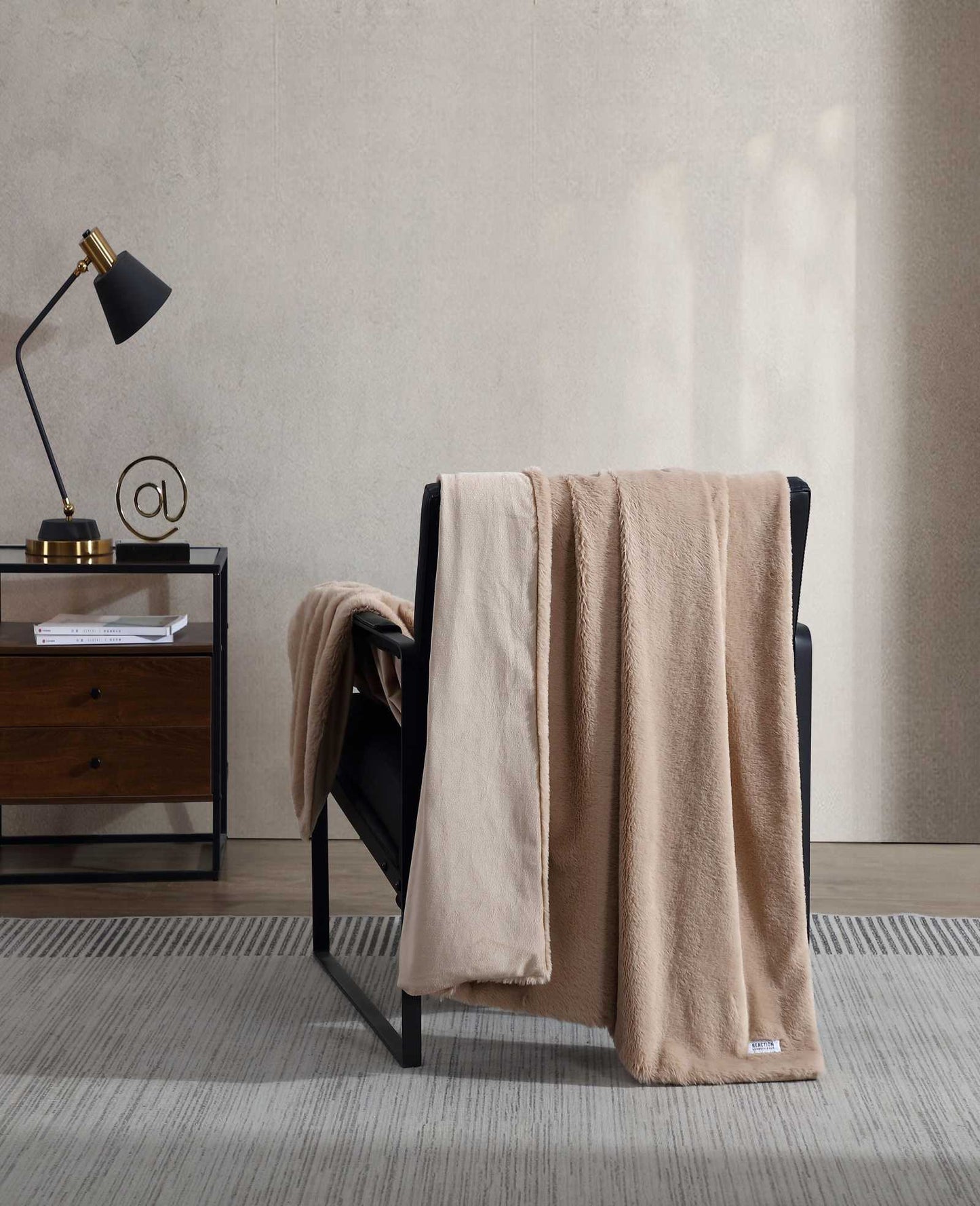 Faux Fur Solid Throw Blanket