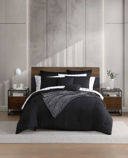 Variegated Waffle Comforter Set