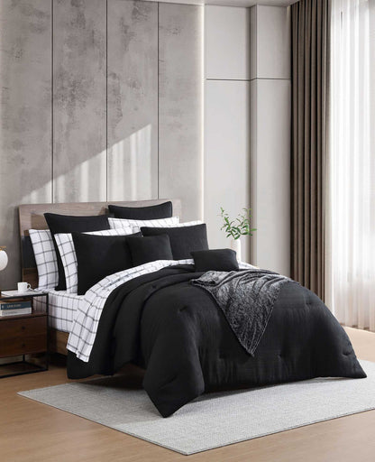 Variegated Waffle Comforter Set