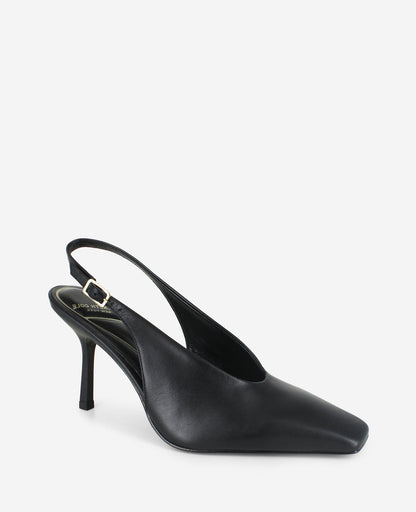 Aerial Leather Slingback Heel