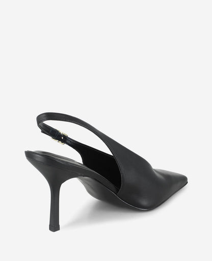 Aerial Leather Slingback Heel