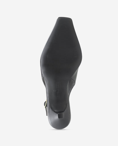 Aerial Leather Slingback Heel