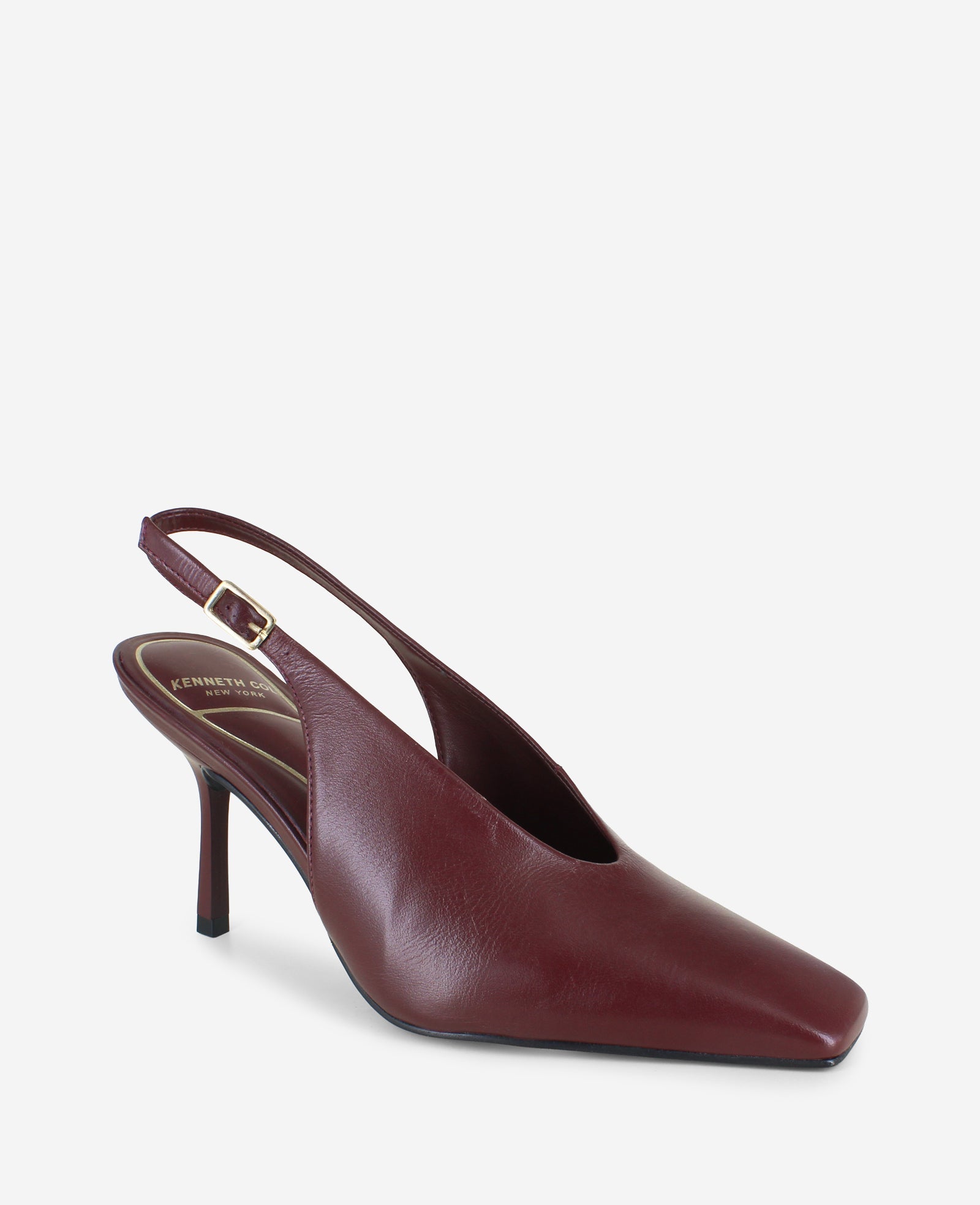 Aerial Leather Slingback Heel
