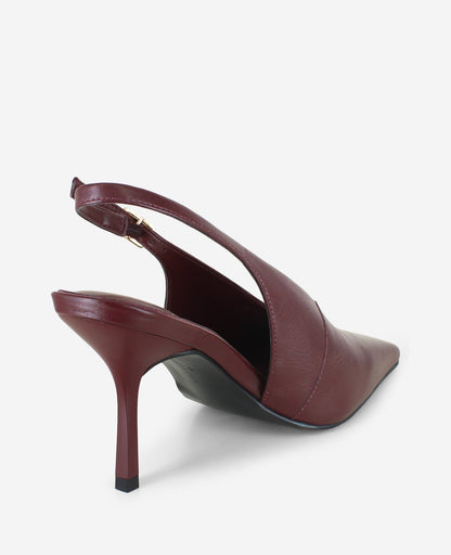 Aerial Leather Slingback Heel