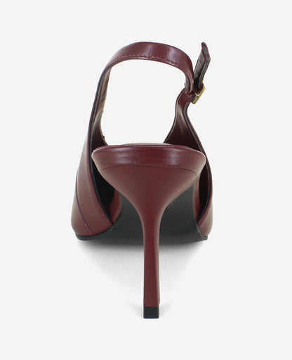 Aerial Leather Slingback Heel