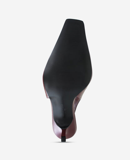 Aerial Leather Slingback Heel